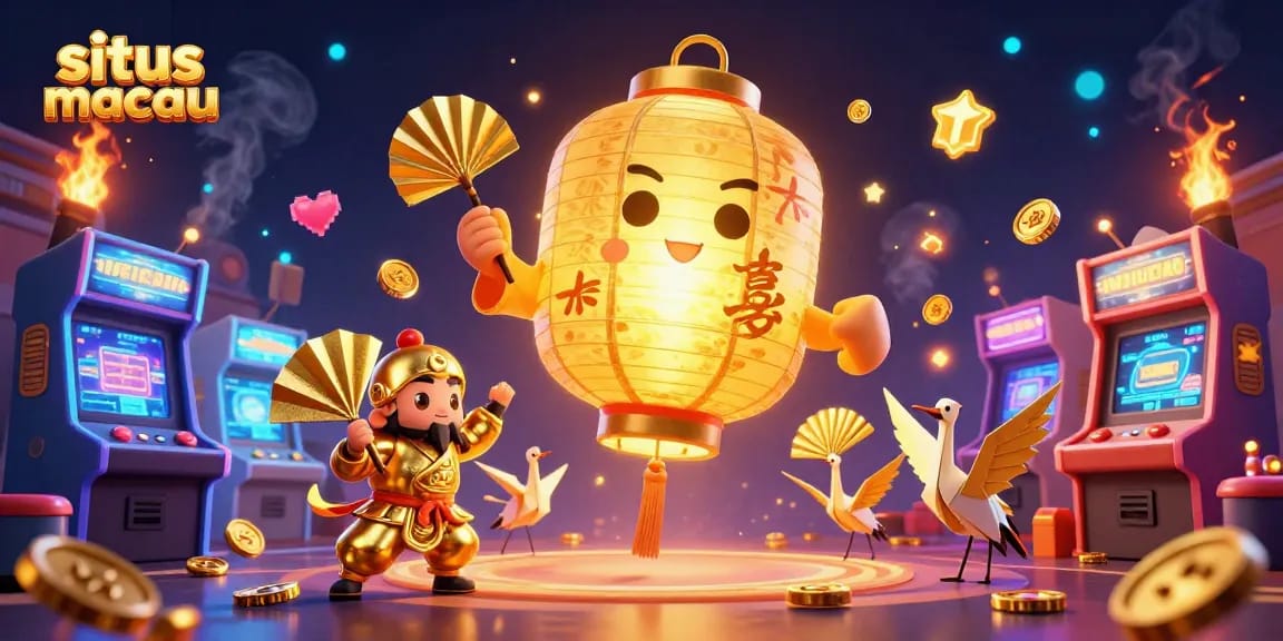 Experience excitement at situs macau with vibrant gaming elements and colorful illustrations